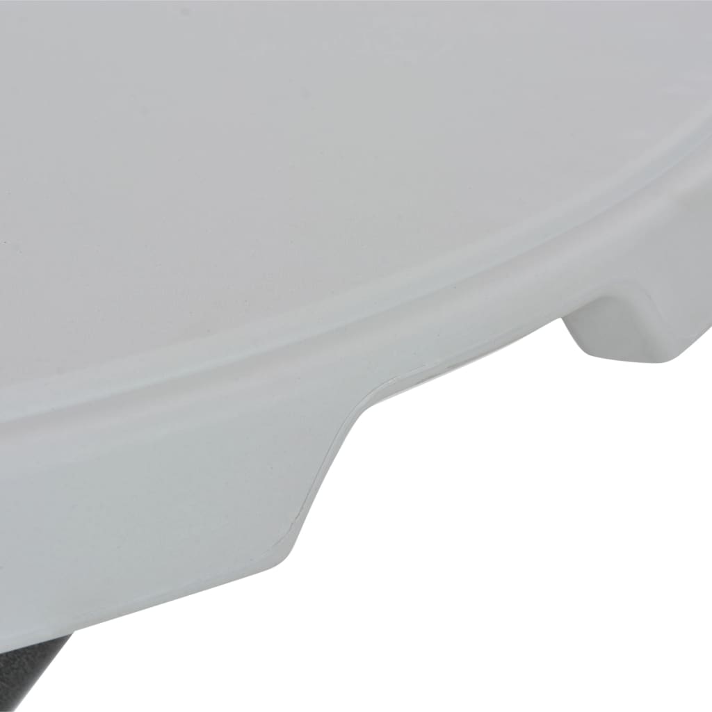 foldbart barbord HDPE 80 x 110 cm hvid