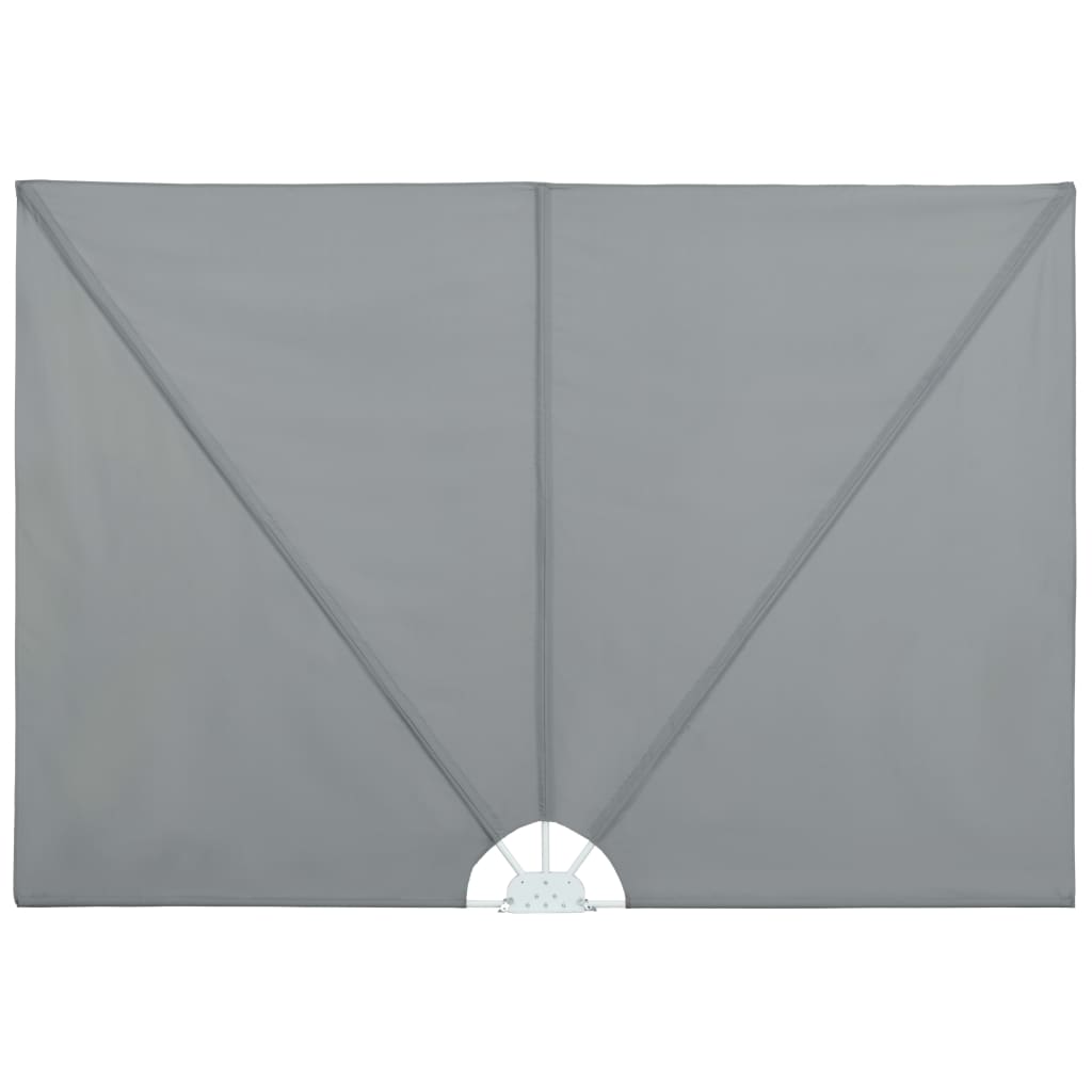 sammenklappelig sidemarkise til terrasse grå 240 x 160 cm