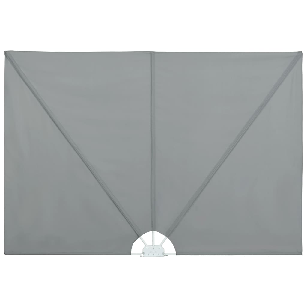 sammenklappelig sidemarkise til terrasse grå 300 x 150 cm