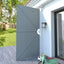sammenklappelig sidemarkise til terrasse grå 300 x 150 cm
