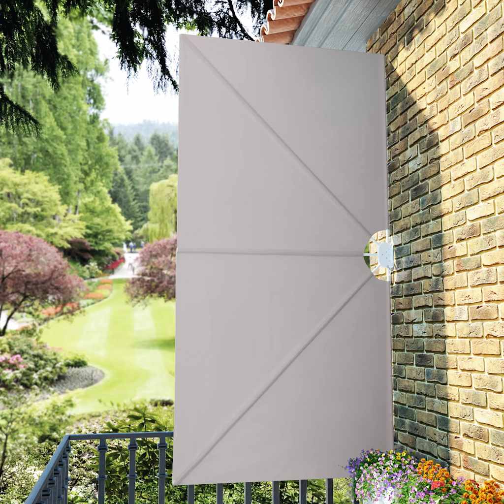 sammenklappelig sidemarkise til terrasse cremefarvet 300 x 150 cm