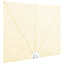 sammenklappelig sidemarkise til terrasse cremefarvet 300 x 150 cm