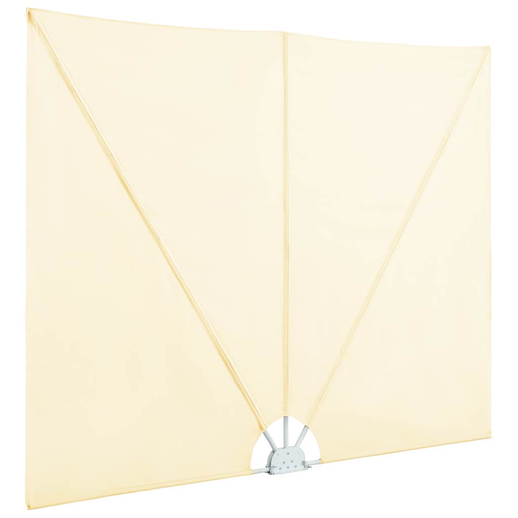 sammenklappelig sidemarkise til terrasse cremefarvet 300 x 150 cm