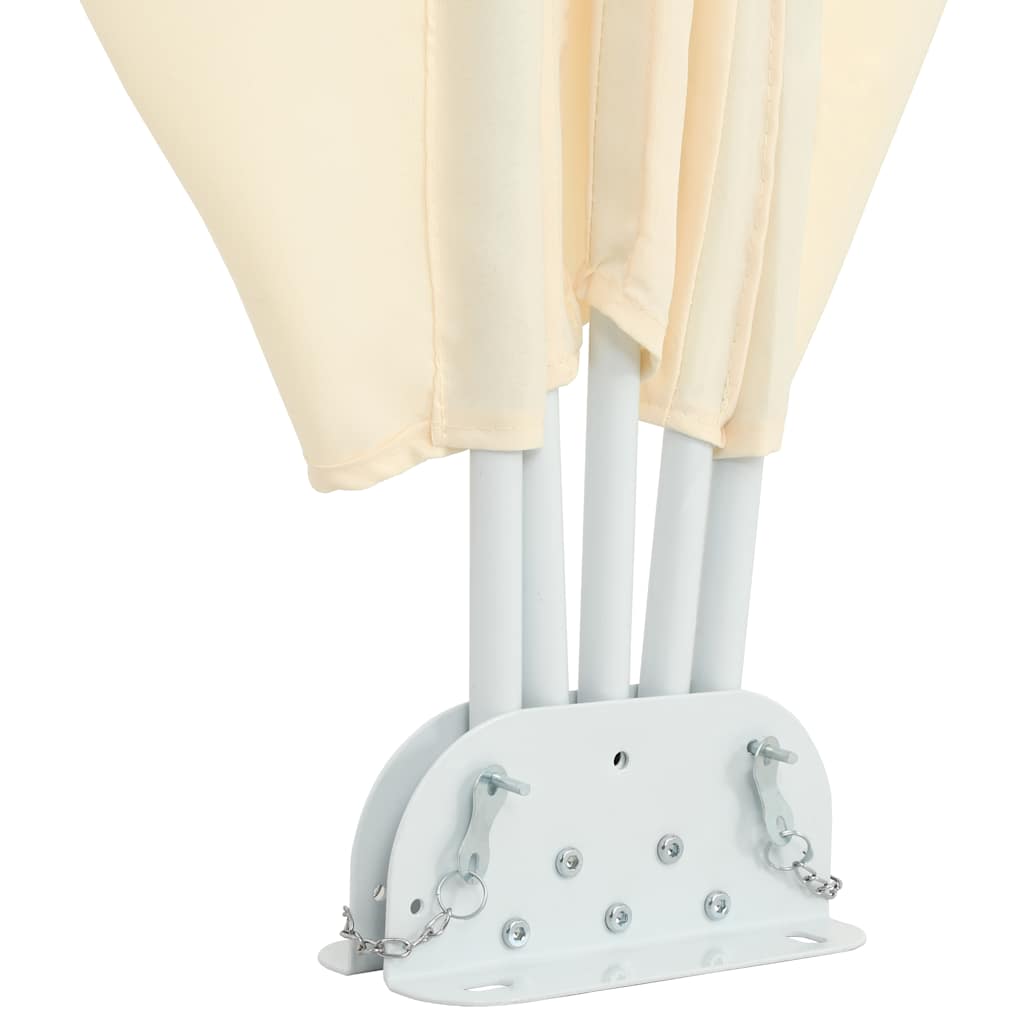 sammenklappelig sidemarkise til terrasse cremefarvet 300 x 150 cm