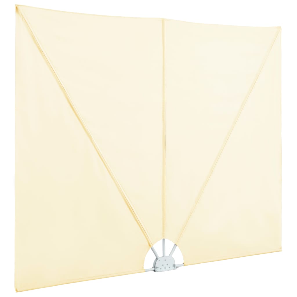sammenklappelig sidemarkise til terrasse cremefarvet 300 x 200 cm