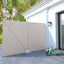 sammenklappelig sidemarkise til terrasse cremefarvet 300 x 200 cm