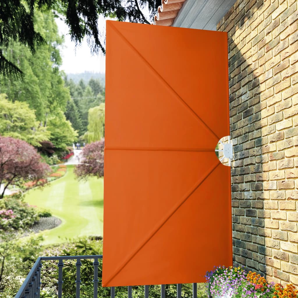 sammenklappelig sidemarkise til terrasse terracotta 300 x 150 cm