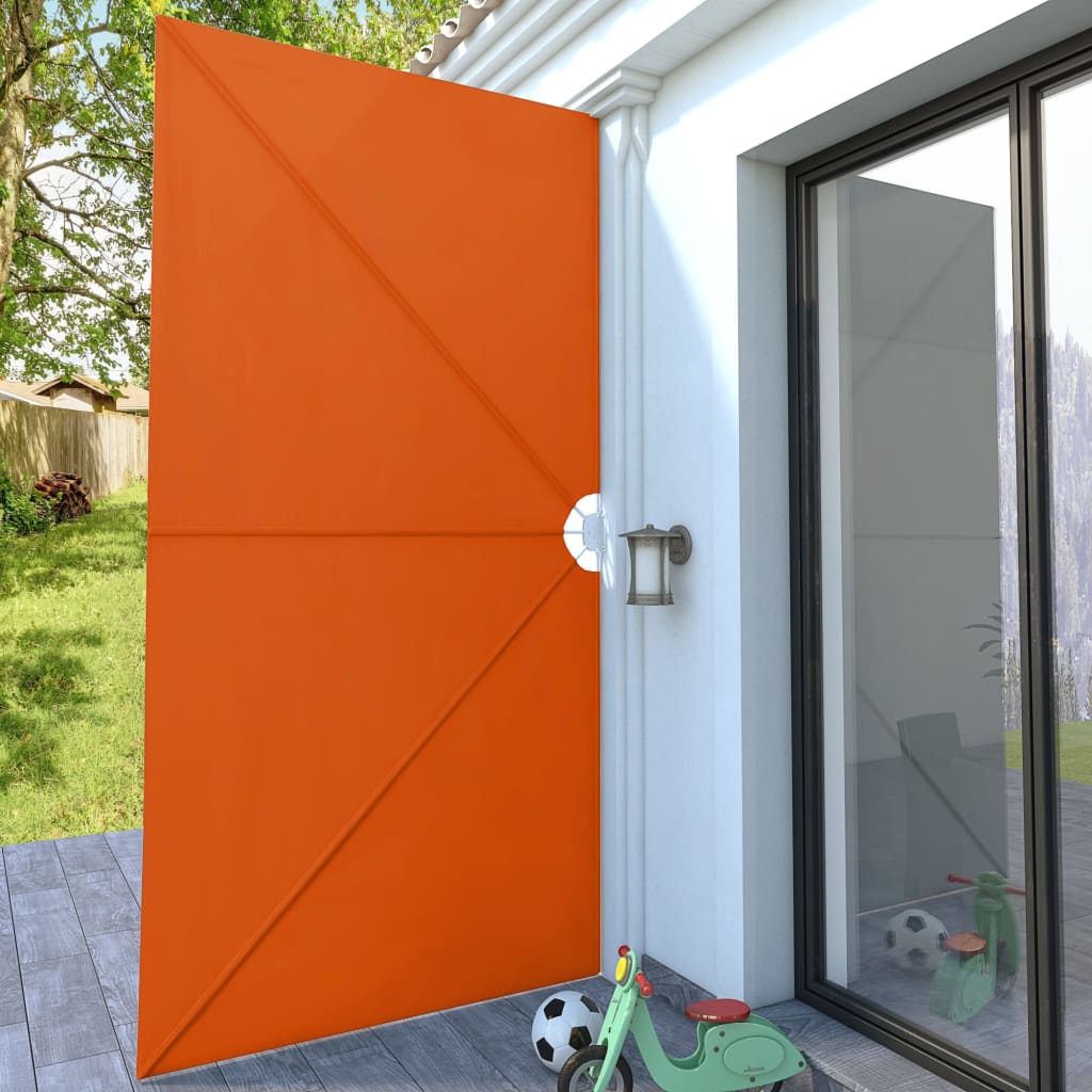sammenklappelig sidemarkise til terrasse terracotta 400 x 200 cm