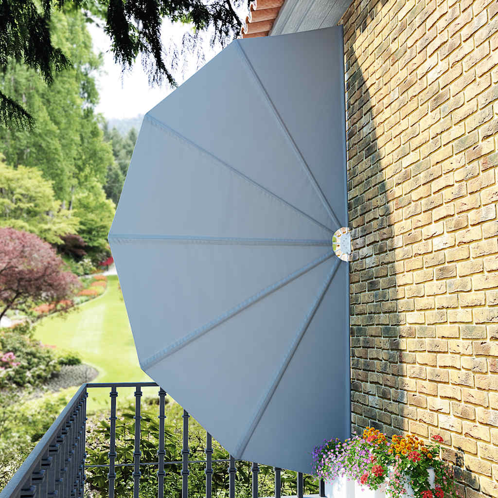 sammenklappelig sidemarkise til terrasse grå 200 cm