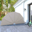 sammenklappelig sidemarkise til terrasse cremefarvet 160 cm