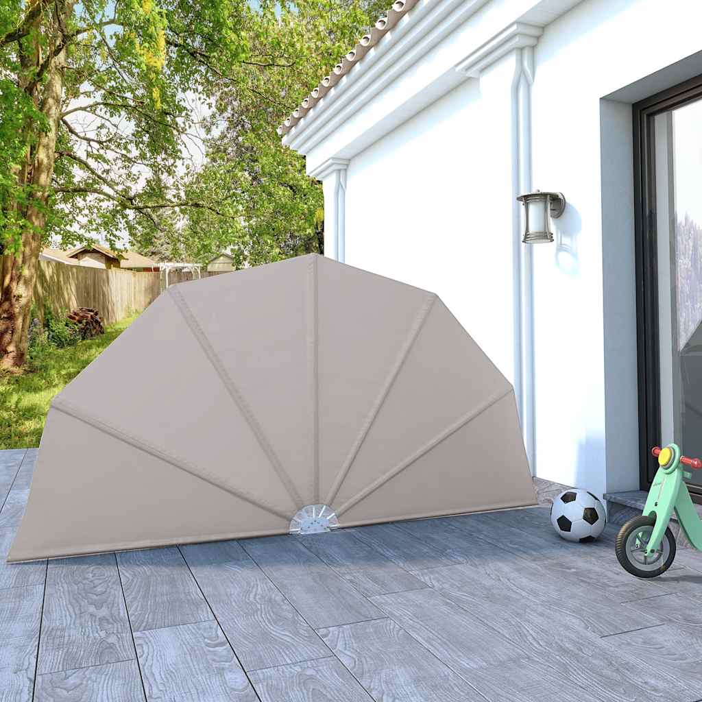 sammenklappelig sidemarkise til terrasse cremefarvet 160 cm