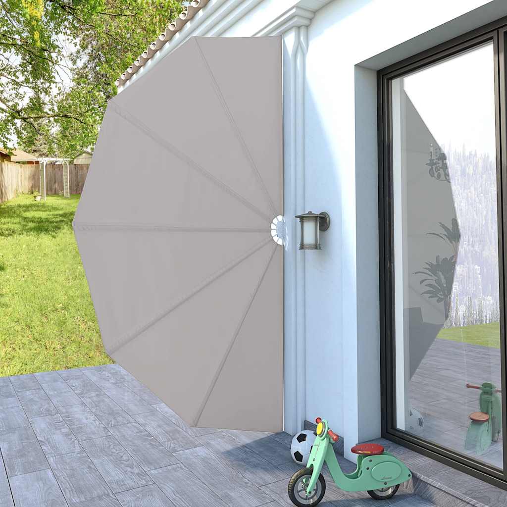 sammenklappelig sidemarkise til terrasse cremefarvet 200 cm