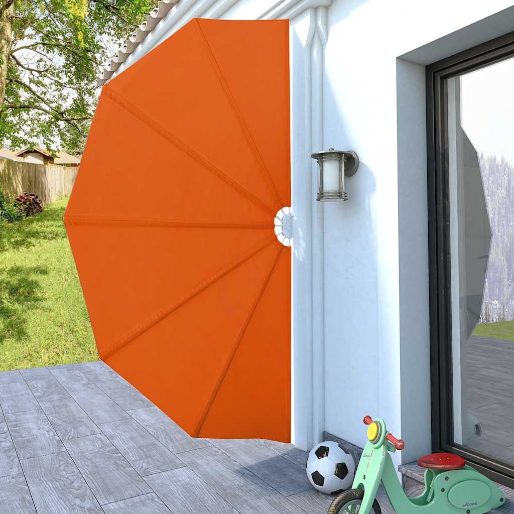 sammenklappelig sidemarkise til terrasse terracotta 160 cm