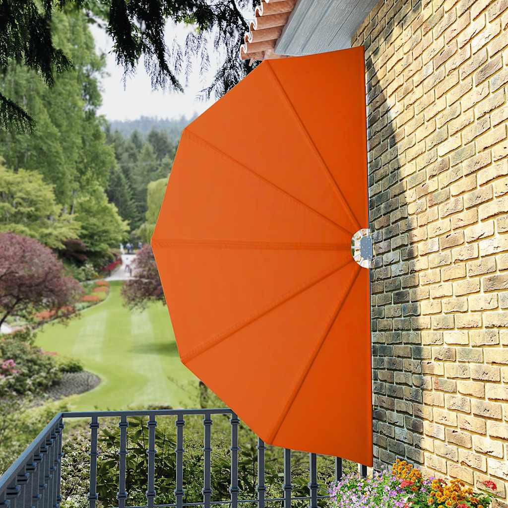 sammenklappelig sidemarkise til terrasse terracotta 160 cm