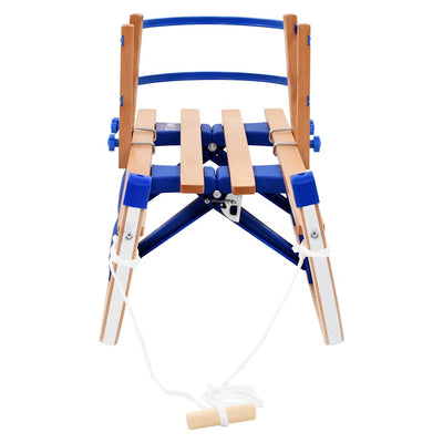 foldbar kælk med ryglæn 119 cm træ