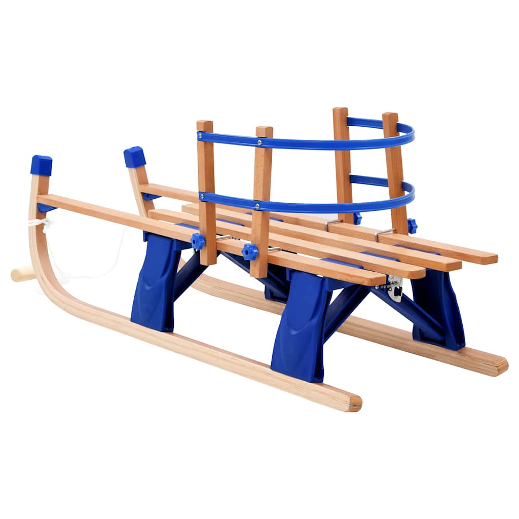 foldbar kælk med ryglæn 119 cm træ