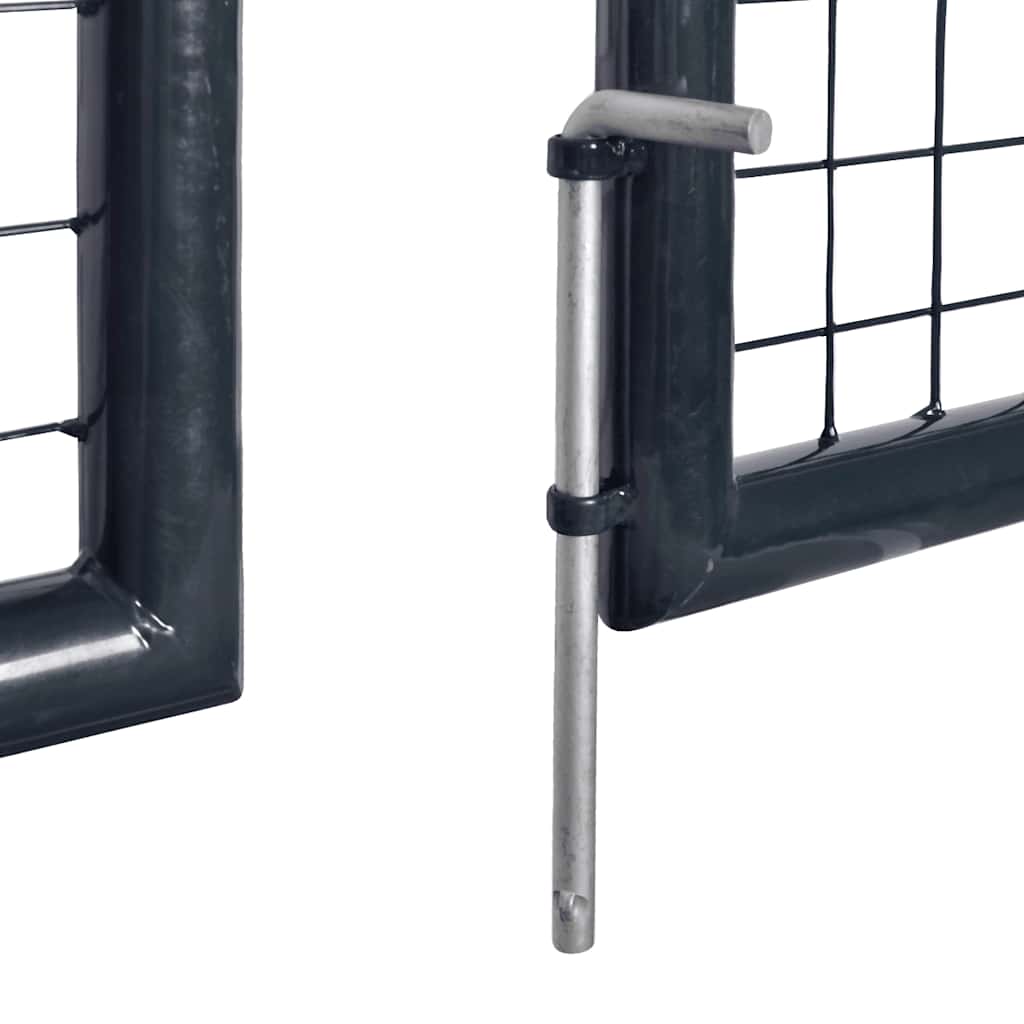 havelåge i net galvaniseret stål 300x75 cm grå