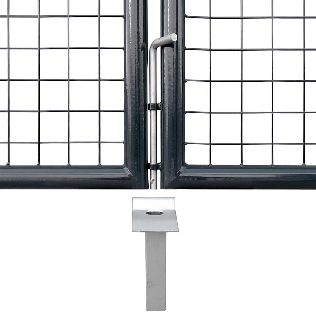 havelåge i net galvaniseret stål 300x100 cm grå