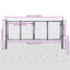 havelåge i net galvaniseret stål 300x100 cm grå