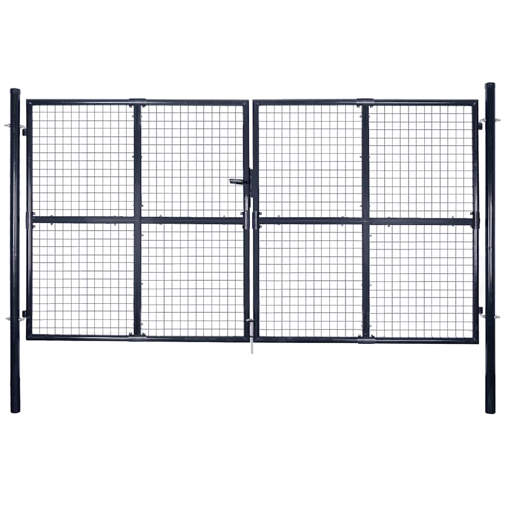 havelåge i net galvaniseret stål 300x200 cm grå