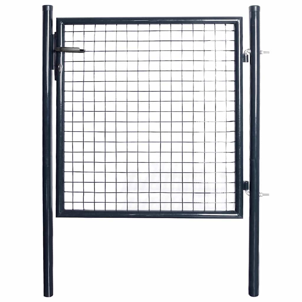 havelåge i net galvaniseret stål 100x100 cm grå