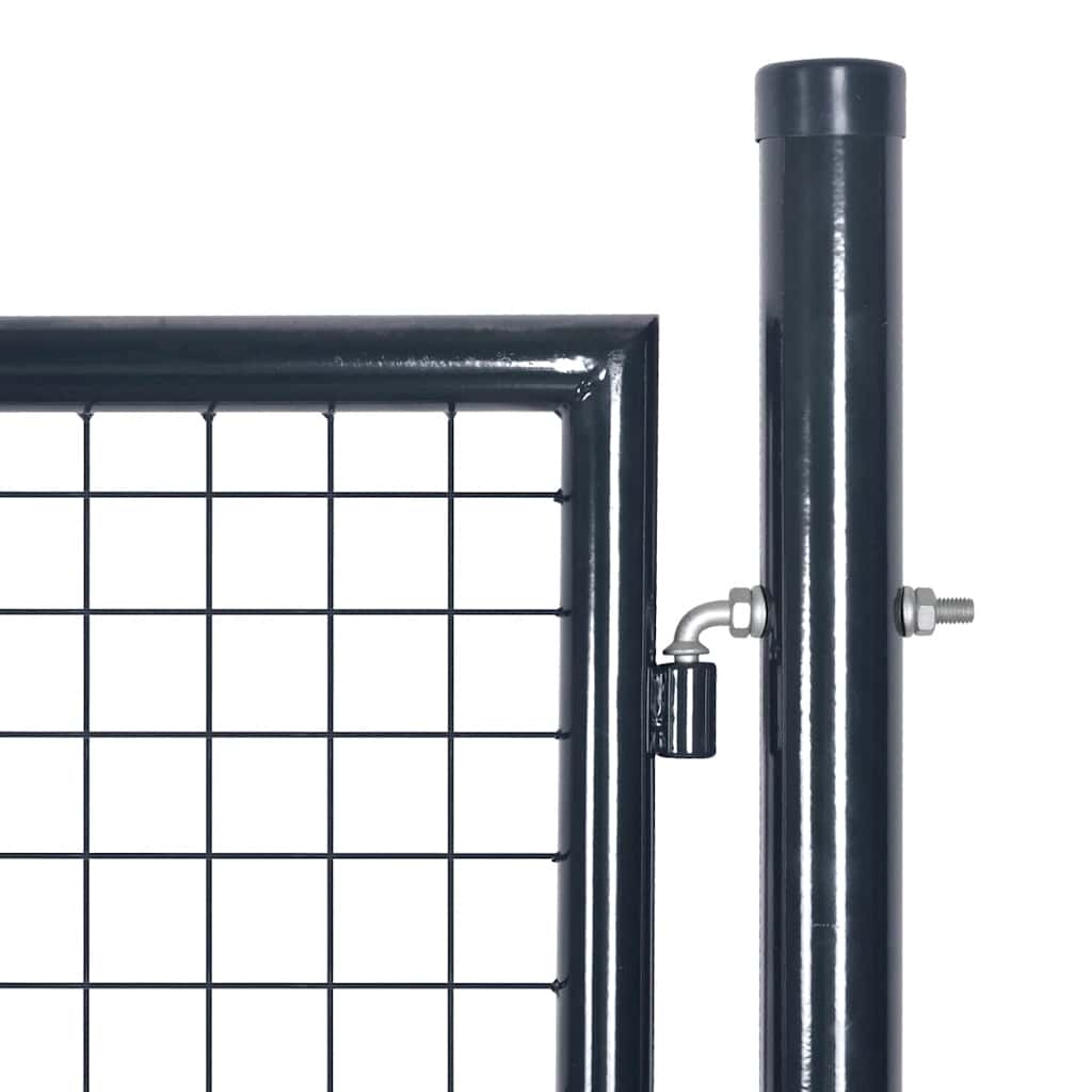 havelåge i net galvaniseret stål 100x100 cm grå