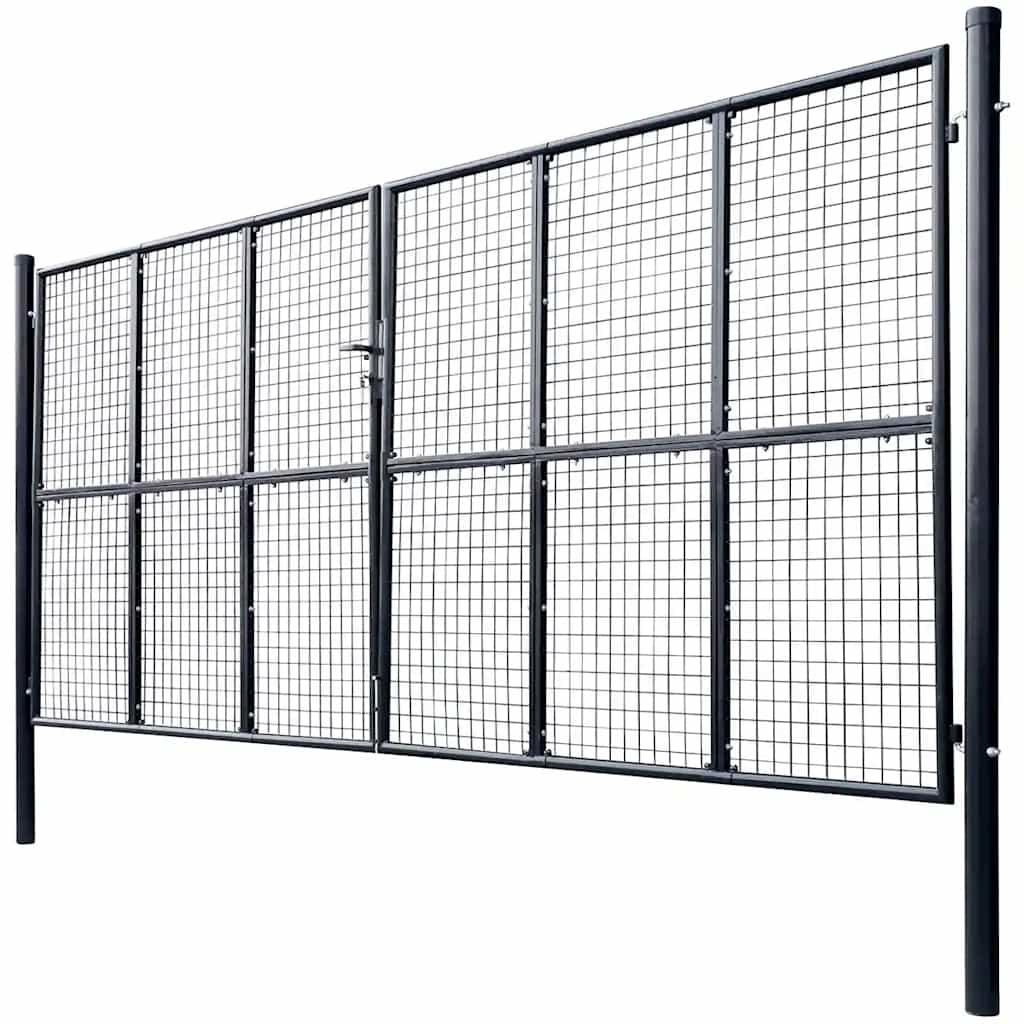 havelåge i net galvaniseret stål 400x175 cm grå