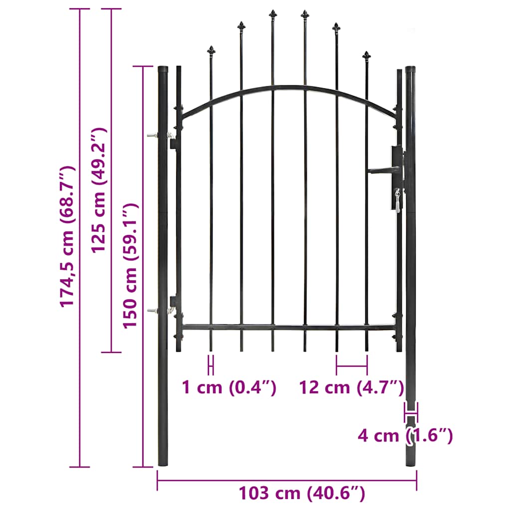 havelåge Woerden stål 1x1,25 m sort