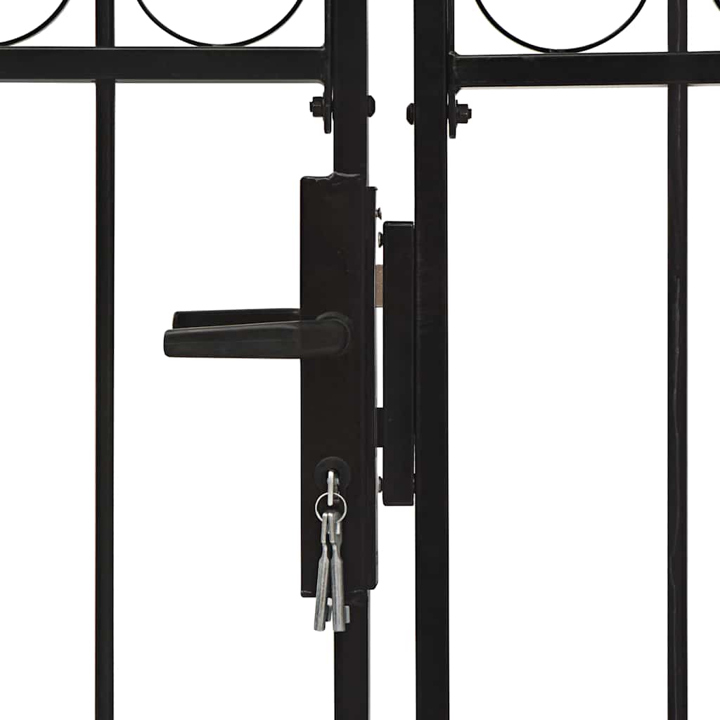 hegnslåge ASSEN dobbeltdør med buet top stål 300x125 cm