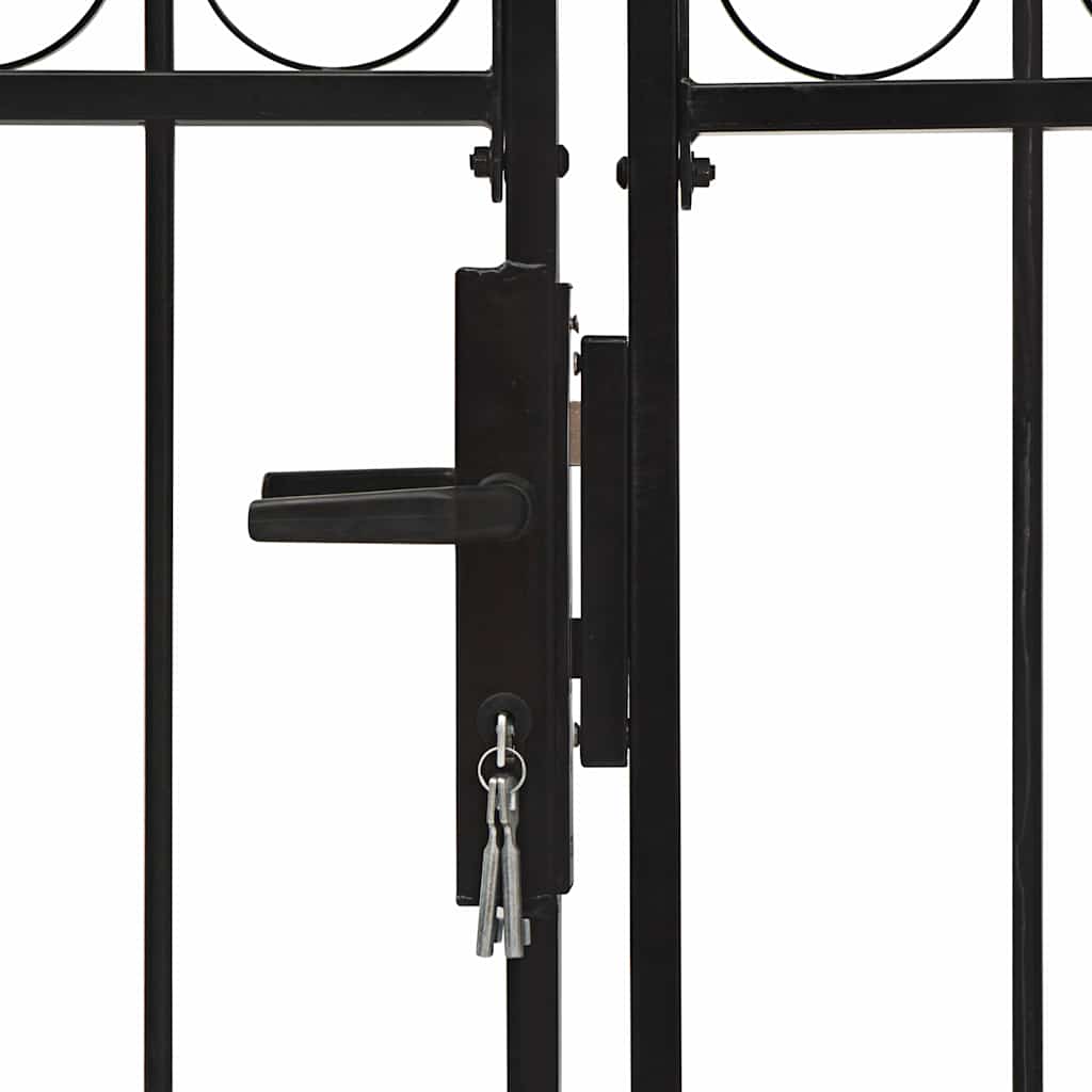 hegnslåge ASSEN dobbeltdør med buet top stål 300x150 cm