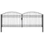 hegnslåge ASSEN dobbeltdør med buet top stål 400x150 cm