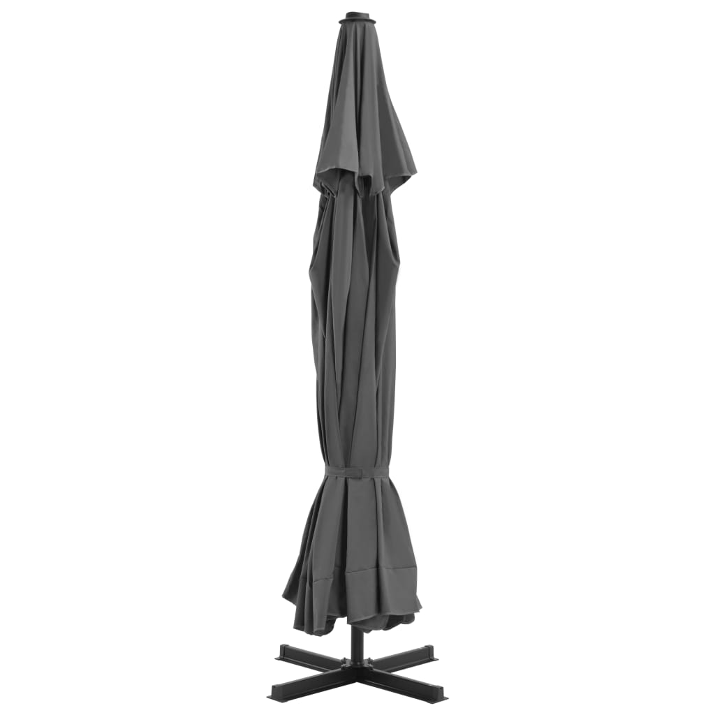 udendørs parasol med aluminiumsstang 500 cm antracitgrå