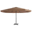 udendørs parasol med aluminiumsstang 500 cm gråbrun