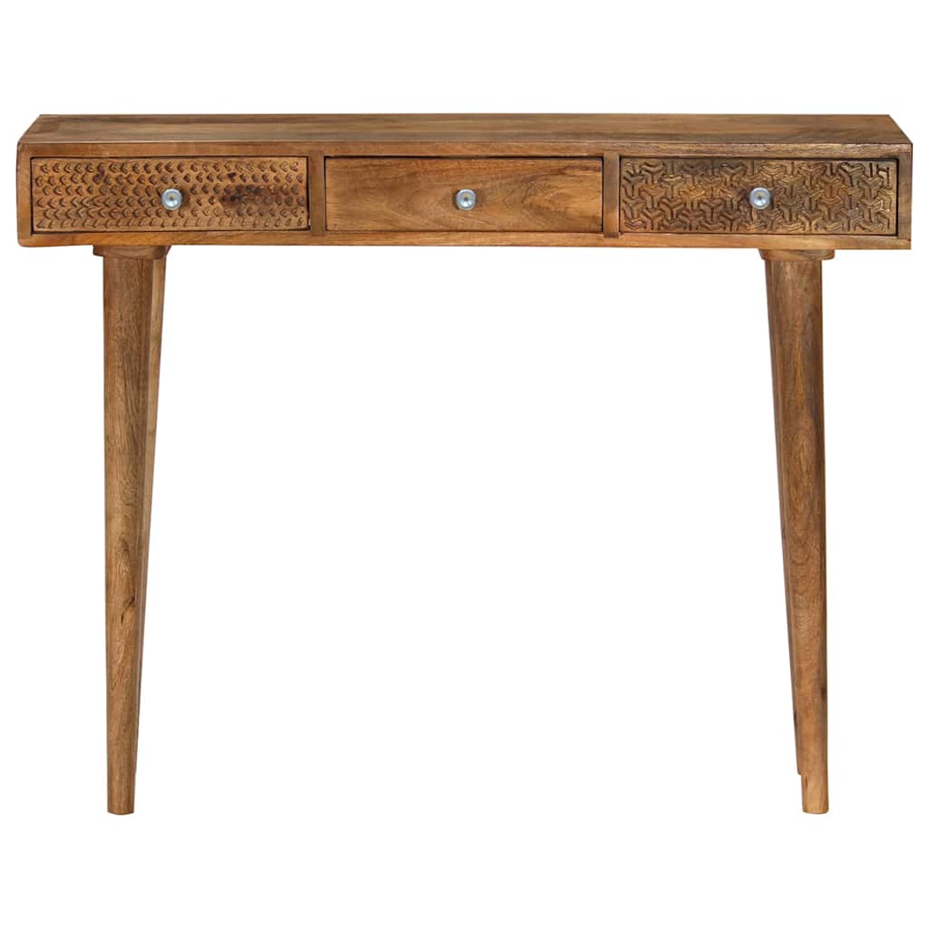 konsolbord massivt mangotræ 102 x 30 x 79 cm