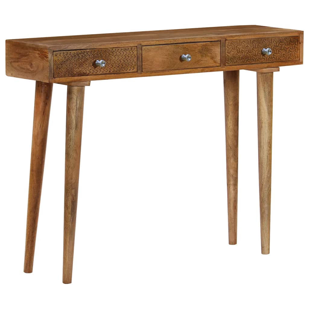 konsolbord massivt mangotræ 102 x 30 x 79 cm