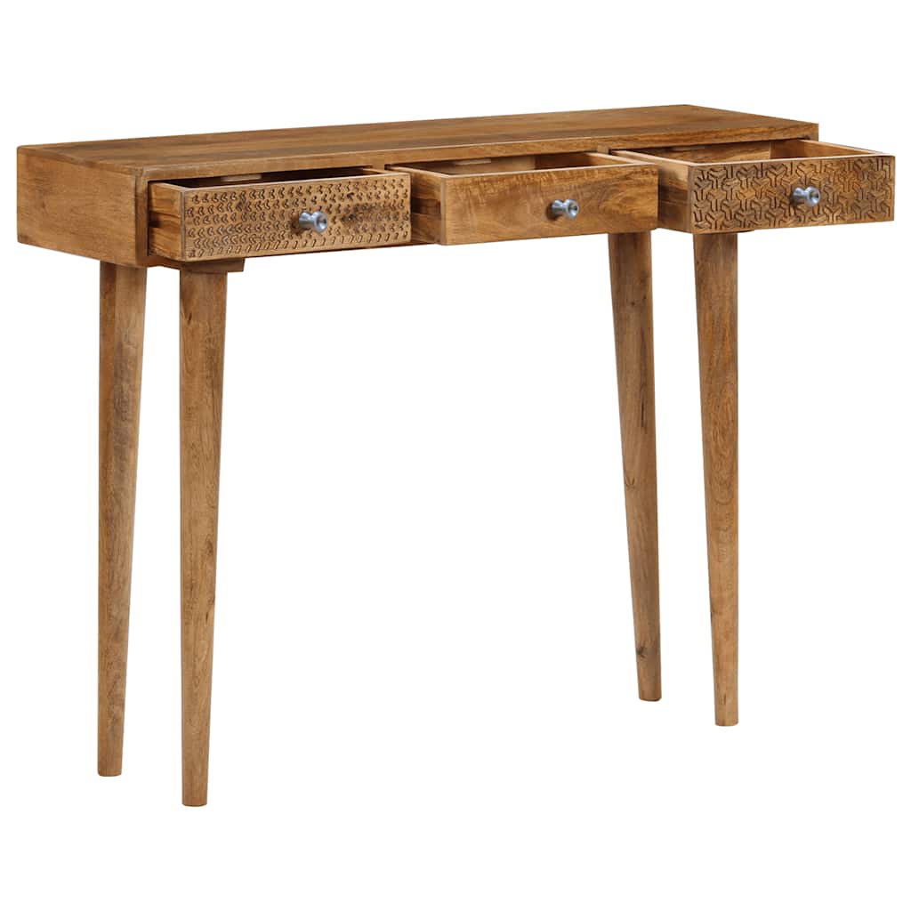 konsolbord massivt mangotræ 102 x 30 x 79 cm
