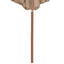 parasol 300 cm træstang gråbrun
