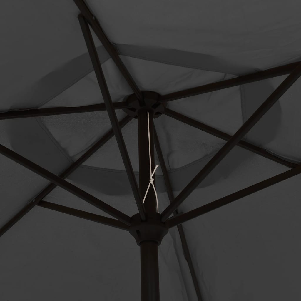 udendørs parasol med metalstang 300 cm antracitgrå