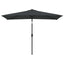 parasol med metalstang 300x200 cm antracitgrå