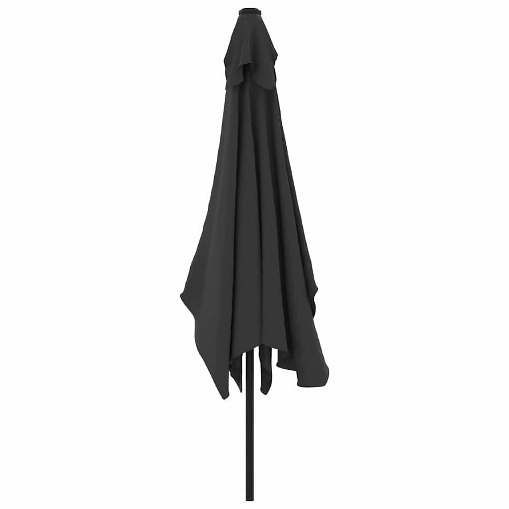 parasol med metalstang 300x200 cm antracitgrå