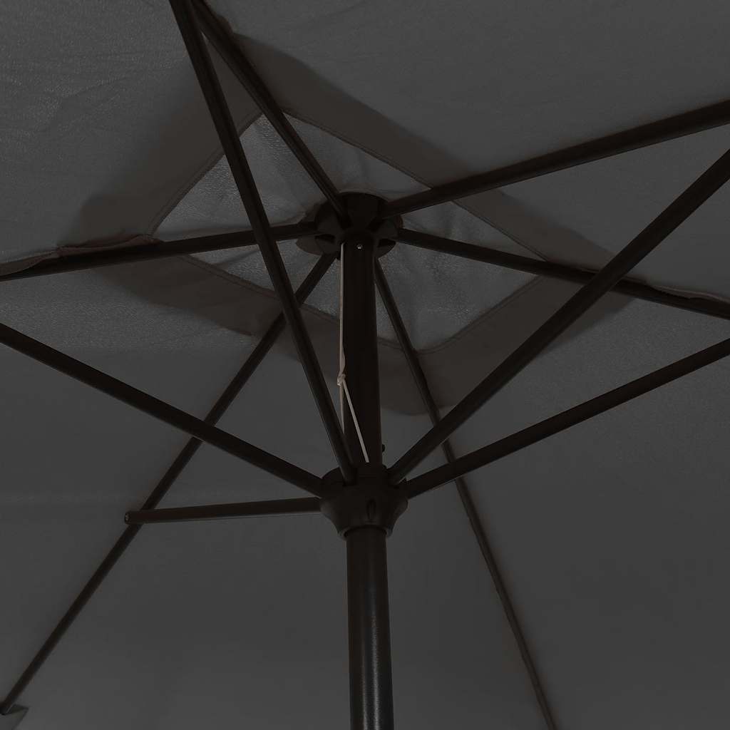 parasol med metalstang 300x200 cm antracitgrå