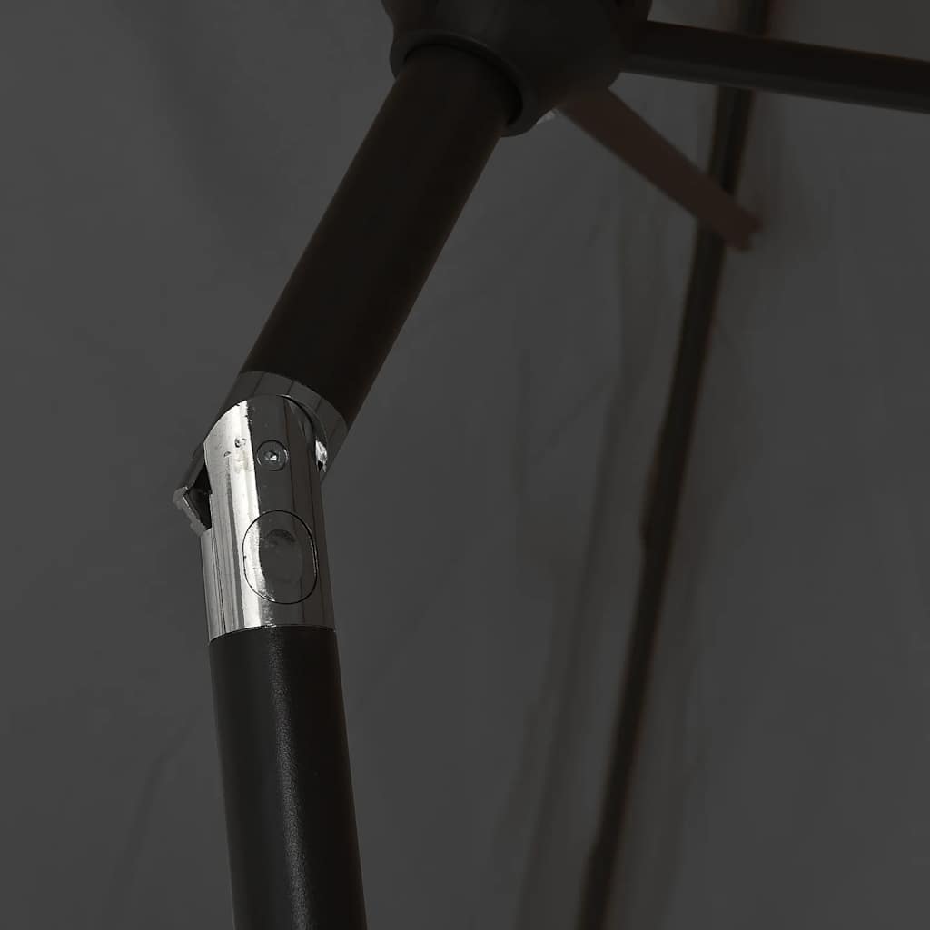 parasol med metalstang 300x200 cm antracitgrå