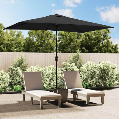 parasol med metalstang 300x200 cm antracitgrå