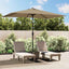 parasol med metalstang 300x200 cm gråbrun