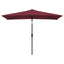 parasol med metalstang 300x200 cm bordeauxrød