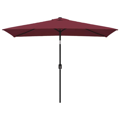 parasol med metalstang 300x200 cm bordeauxrød