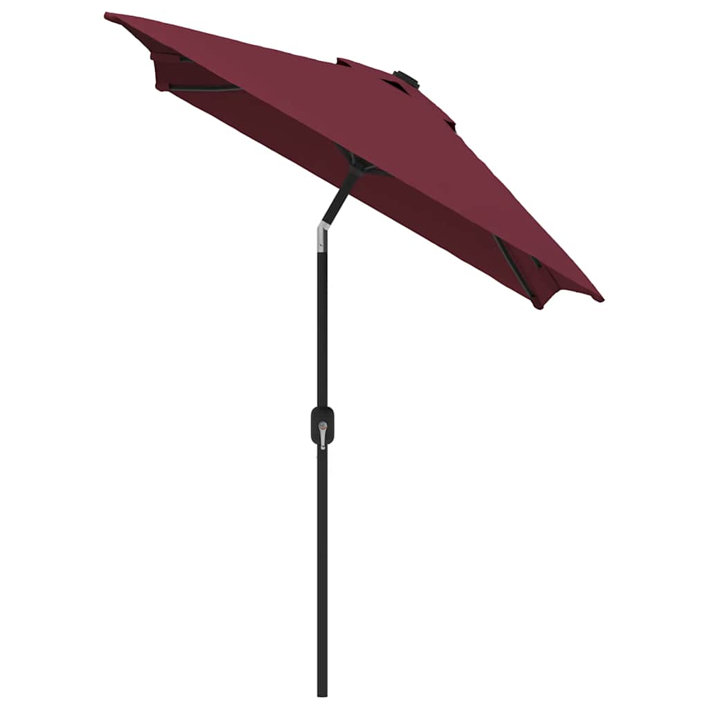 parasol med metalstang 300x200 cm bordeauxrød