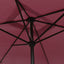 parasol med metalstang 300x200 cm bordeauxrød