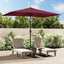 parasol med metalstang 300x200 cm bordeauxrød