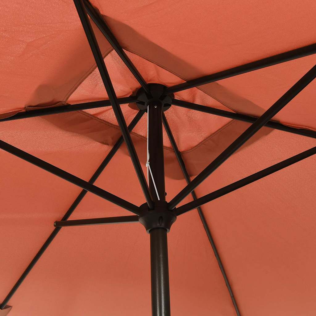 parasol 300x200 cm metalstang terrakotta